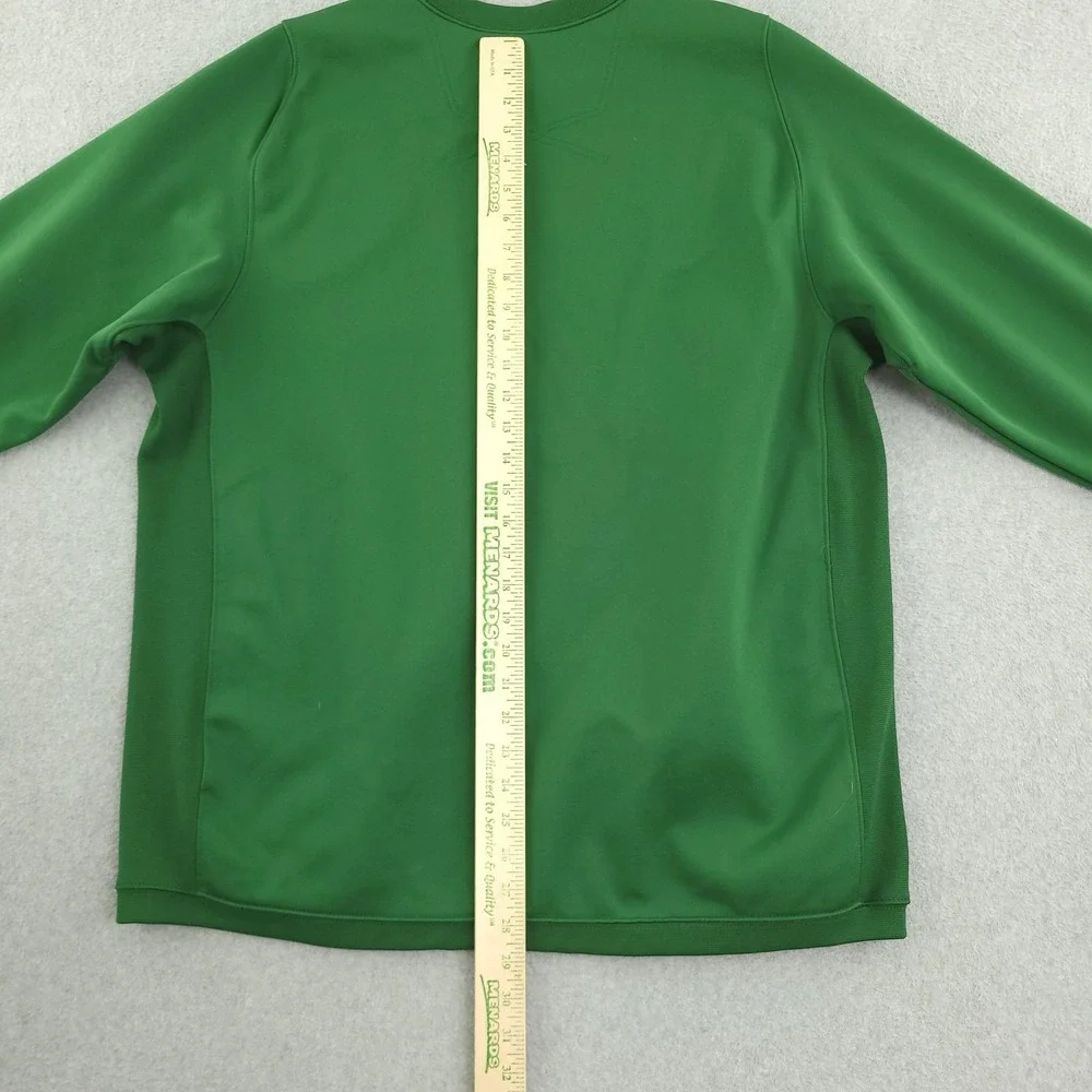 Nike Therma-FIT Pullover Mens XL Green Crew Neck Long Sleeve Fleece Top Athletic